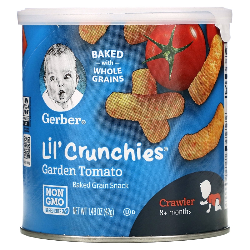 Gerber Graduates Lil' Crunchies Садовые томаты для малышей умеющих ползать 1.48 унции (42 г.)