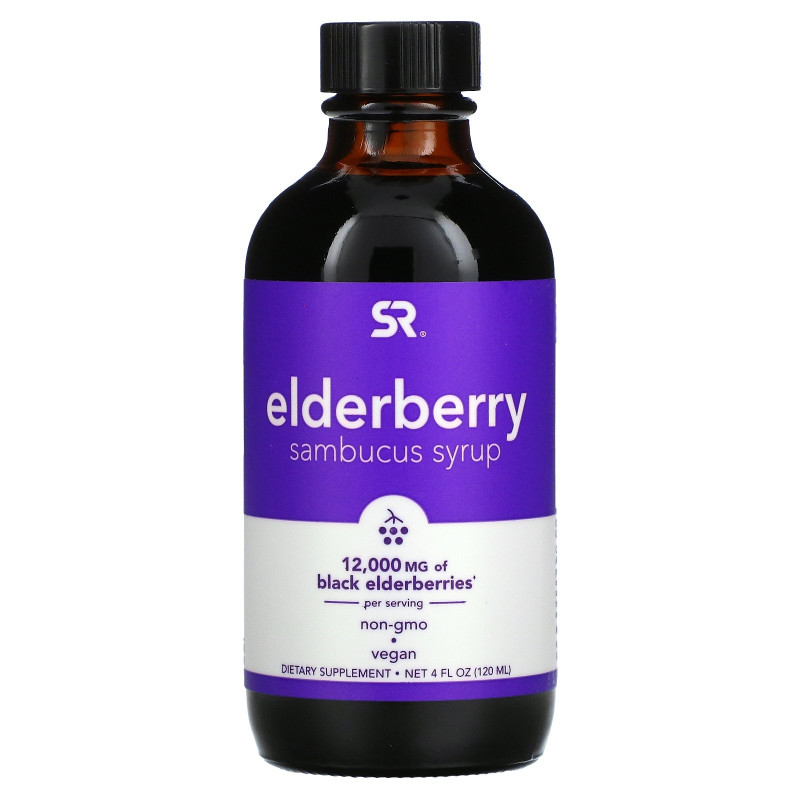 Sports Research, Elderberry Sambucus Syrup, 12,000 mg, 4 fl oz (120 ml)