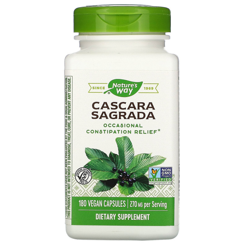 Nature's Way, Cascara Sagrada Bark, 425 mg, 180 Vegetarian Capsules