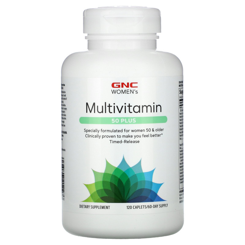 GNC, Multivitamin, 50 Plus, 120 Caplets