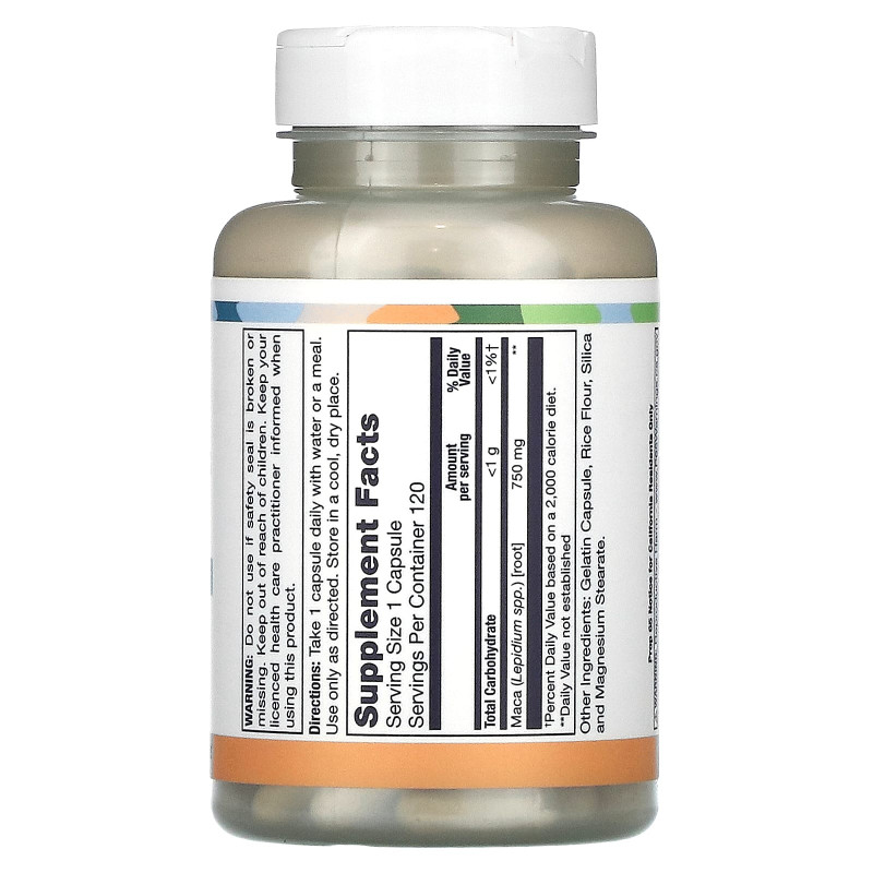 LifeTime Vitamins, Перуанская мака, 750 мг, 120 капсул