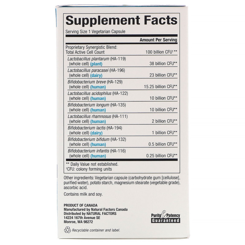 Natural Factors, Ultimate Probiotic Critical Care, 100 Billion CFU, 30 Vegetarian Capsules