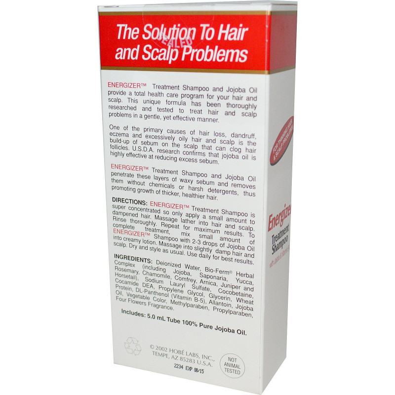 Hobe Labs, Энергетический шампунь для лечения волос с жожоба и витамином B-5, 118 мл