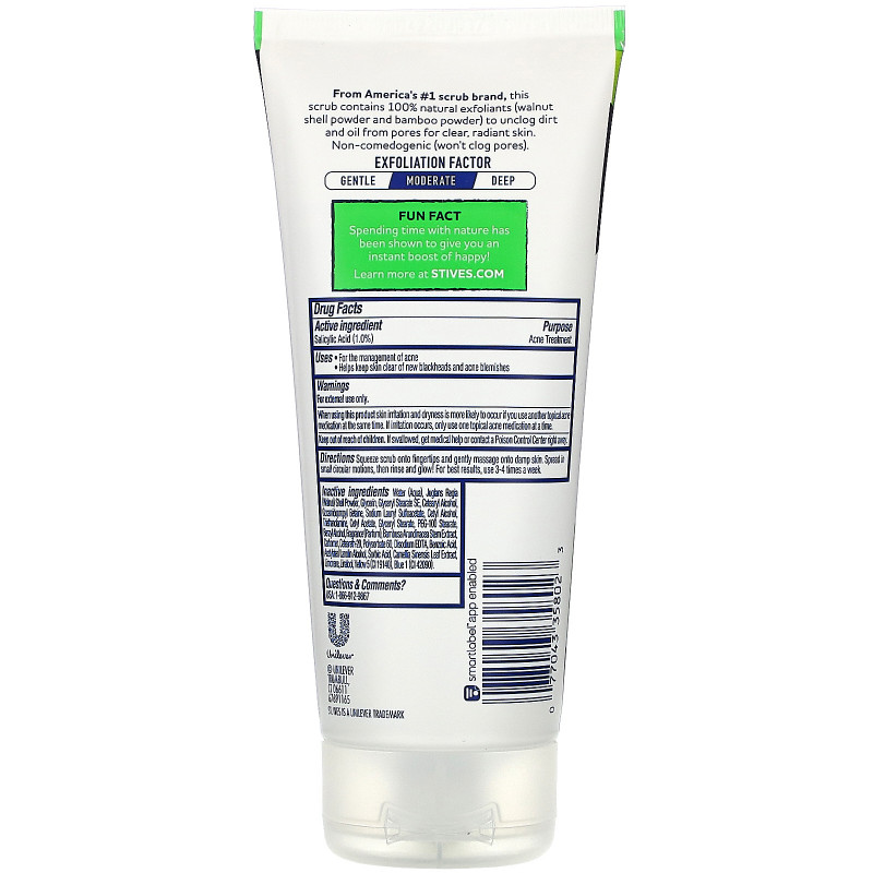 St. Ives, Green Tea Scrub, Blackhead Clearing, 6 oz (170 g)