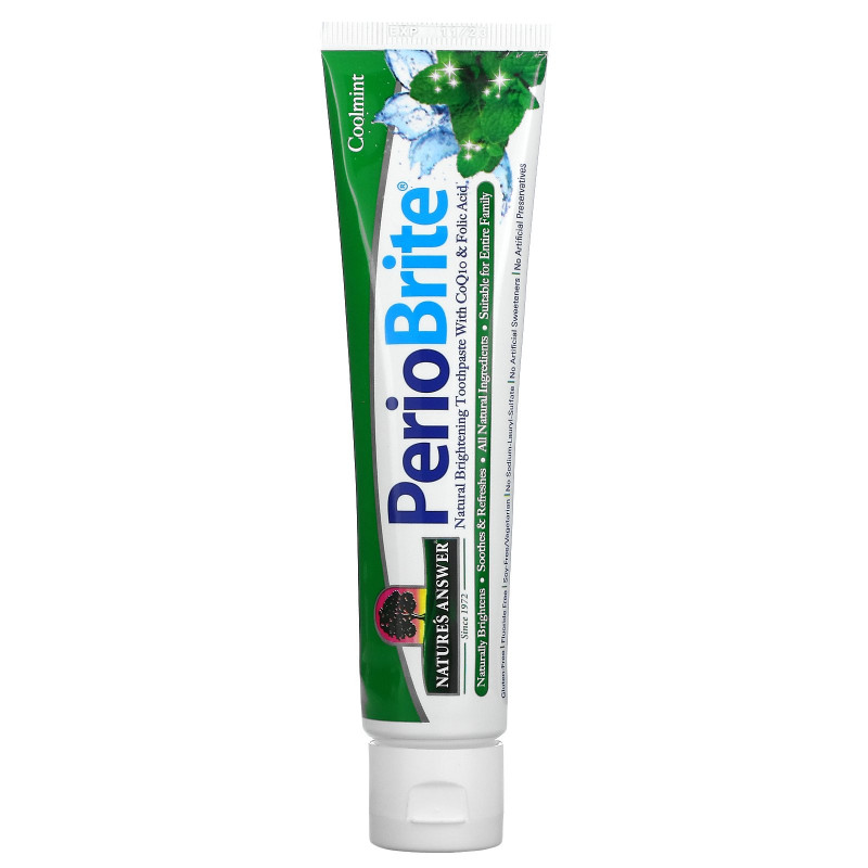 Nature's Answer, Periobrite Природная зубная паста, Прохладная мята, 4 oz (113.4г)