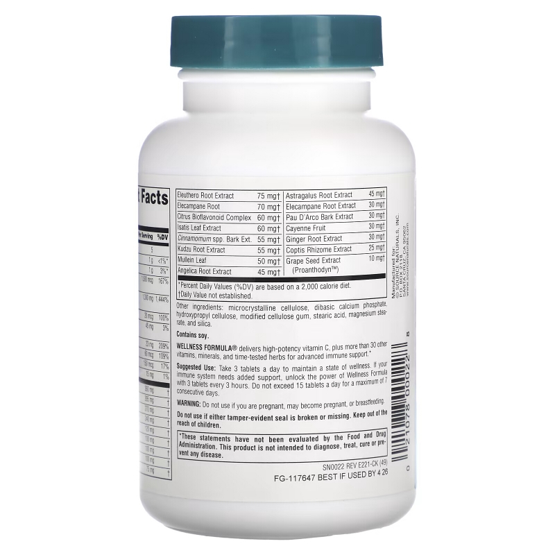 Source Naturals, Wellness Formula, 90 Tablets