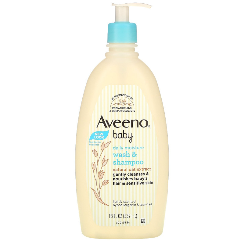 Aveeno Детский шампунь и средство для мытья тела с легким запахом 18 жидких унций (532 мл)
