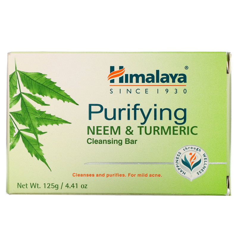 Himalaya, Purifying Cleansing Bar, Neem & Turmeric, 4.41 oz (125 g)