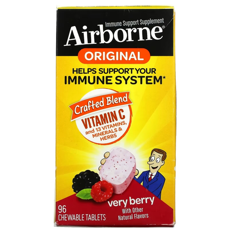 AirBorne, Original Immune Support Supplement, Very Berry, 96 Chewable Tablets