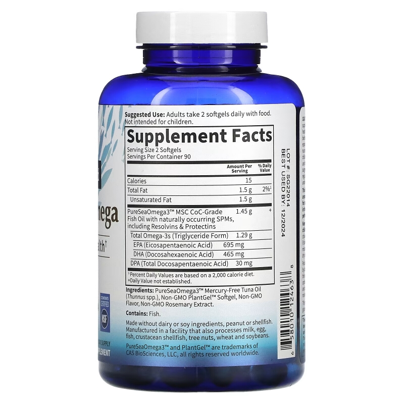Garden of Life, Dr. Formulated, Advanced Omega, Lemon, 180 Softgels
