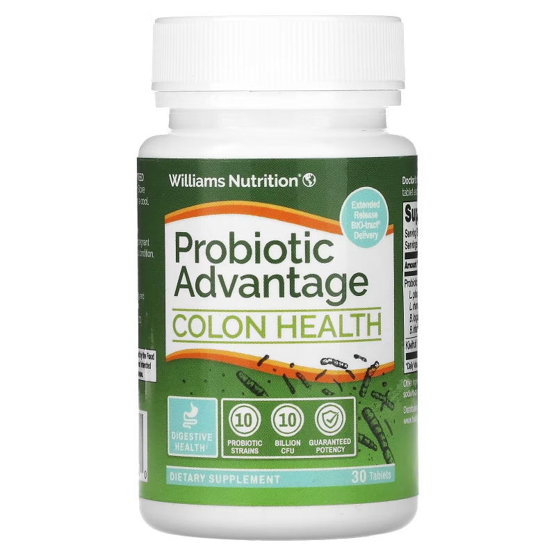 Dr. Williams, Probiotic Advantage, Colon Health, Extra Strength, 30 Tablets