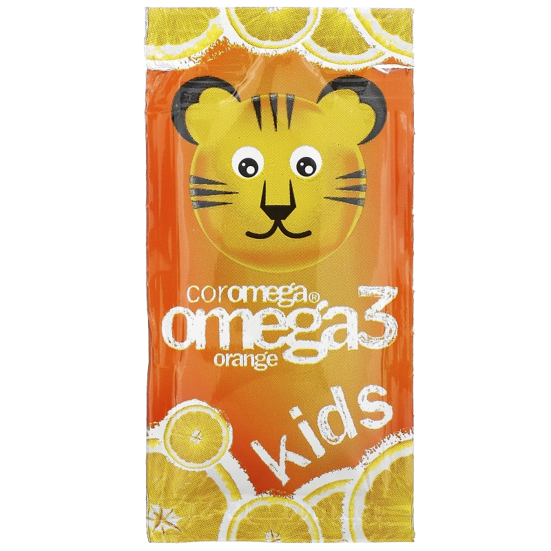 Coromega Kids Omega3 Orange 30 Squeeze Packets 2.5 g Each