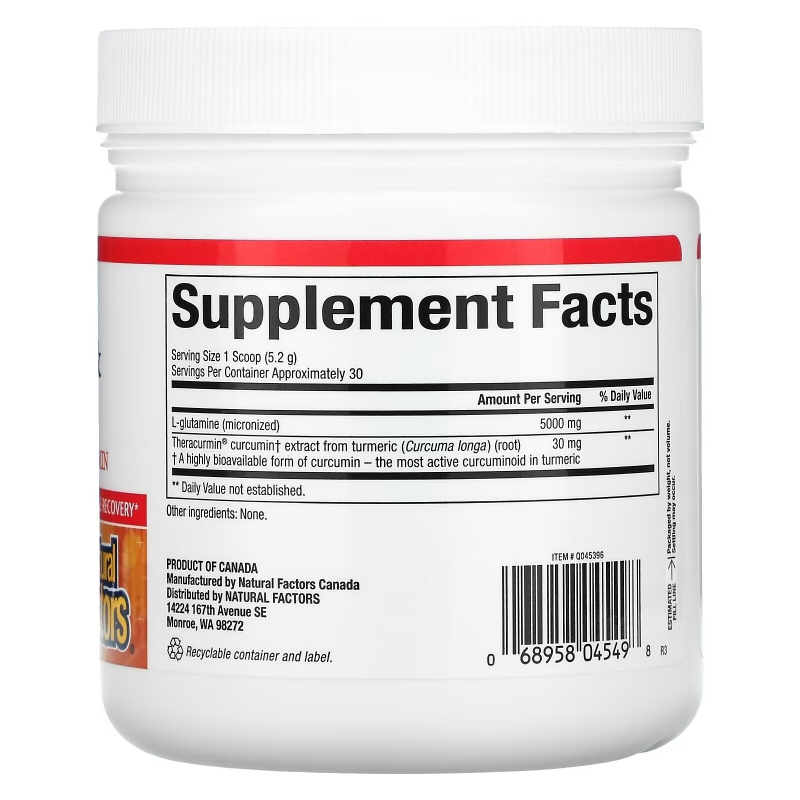 Natural Factors, CurcuminRich, Theracurmin & L-Glutamine, 5.5 oz (156 g)