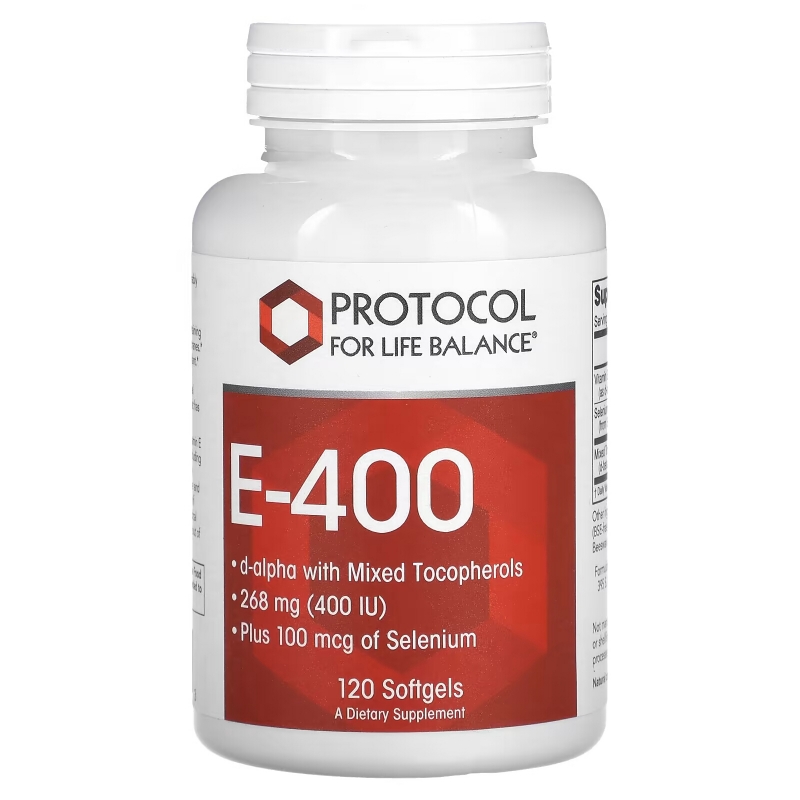 Protocol for Life Balance, E-400, 268 mg (400 IU), 120 Softgels