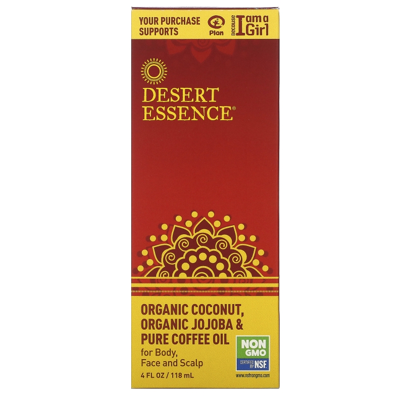 Desert Essence Organic Coconut Jojoba & Pure Coffee Oil 4 fl oz (118 ml)