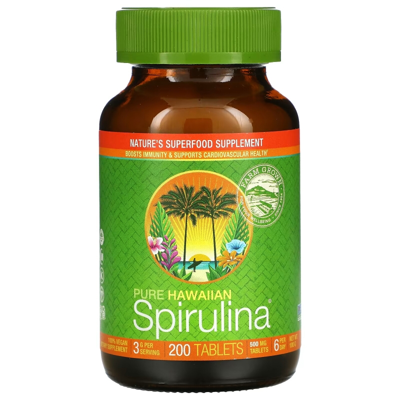 Nutrex Hawaii, Pure Hawaiian Spirulina, 500 mg, 200 Tablets