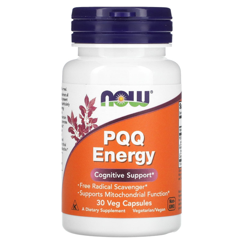 Now Foods, PQQ Energy, 30 вегетарианских капсул