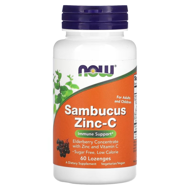 Now Foods, Sambucus Zinc-C, 60 Lozenges