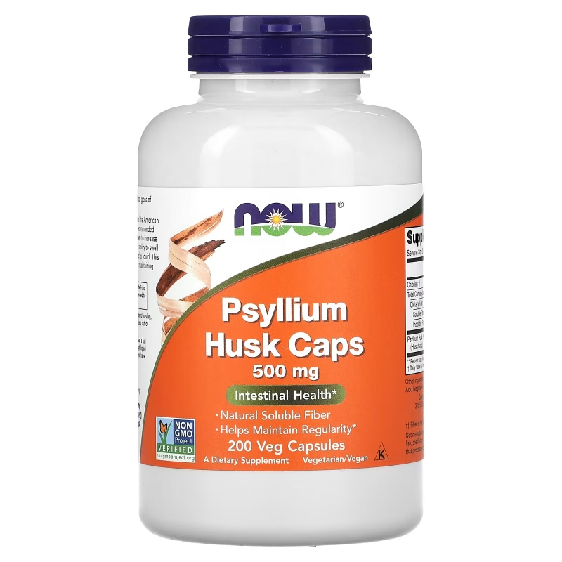 NOW Foods, Psyllium Hush Caps, 500 mg, 200 Veg Capsules