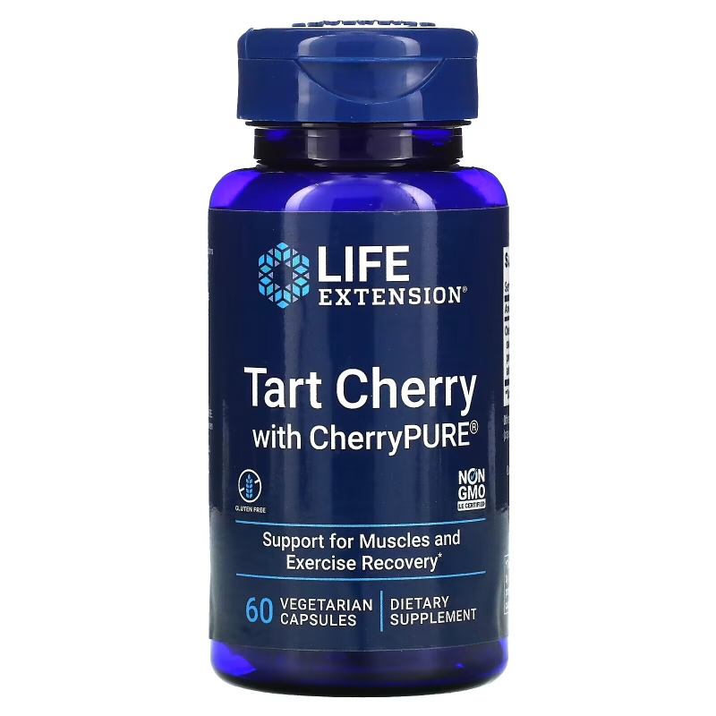 Life Extension, Экстракт Черной Вишни с CherryPure, 60 Вегетарианских Капсул