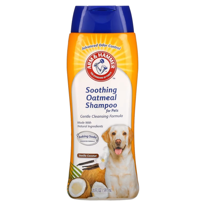 Arm & Hammer, Soothing Oatmeal Shampoo for Pets, Vanilla Coconut, 20 fl oz (591 ml)