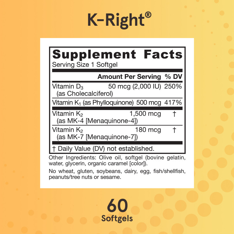 Jarrow Formulas, K-Right, 60 Softgels