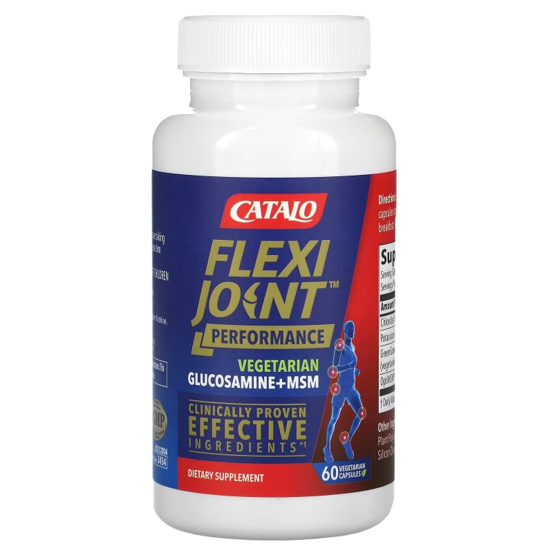 Catalo Naturals, FlexiJoint Performance, Glucosamine & OptiMSM, Joint Flexibility, 60 Vegetraian Capsules