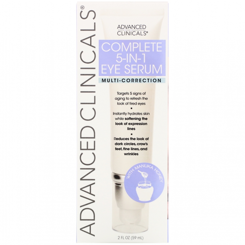 Advanced Clinicals, Complete 5-in-1 Eye Serum, Multi-Correction, 2 fl oz (59 ml)