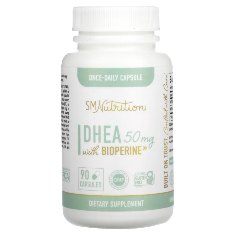 SMNutrition, DHEA with Bioperine , 50 mg , 90 Capsules