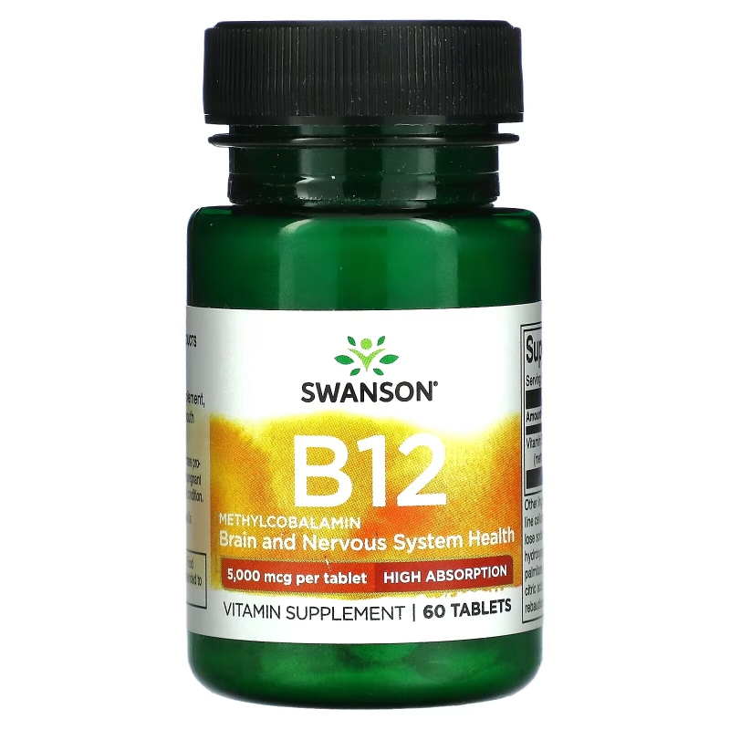 Swanson, B12, 5,000 mcg, 60 Tablets