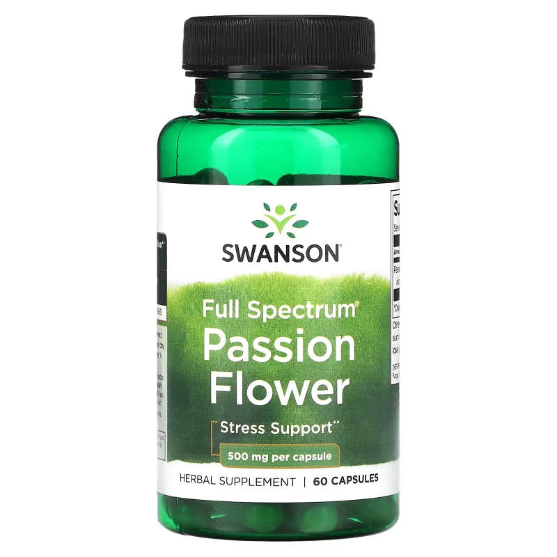 Swanson, Full Spectrum Passion Flower, 500 мг, 60 капсул