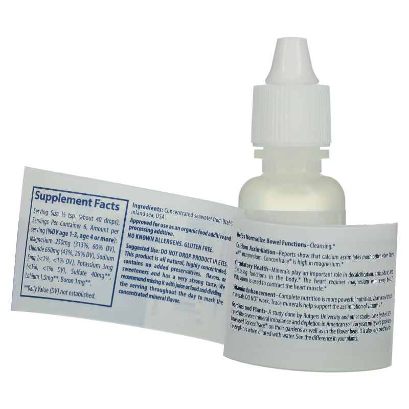 Trace Minerals Research, ConcenTrace Trace Mineral Drops, 0.5 fl oz (15 ml)