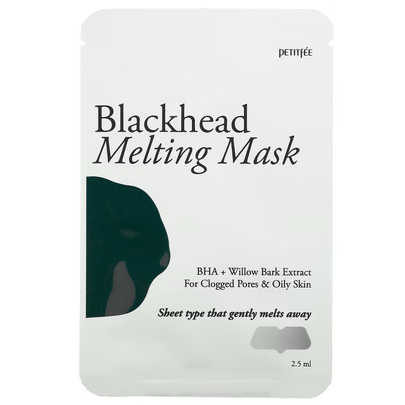 Petitfee, Blackhead Melting Mask, 5 Patches, 2.5 ml Each