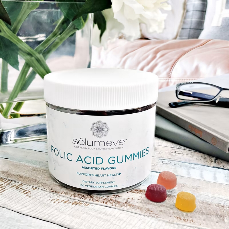 Solumeve, Жевательные таблетки с фолиевой кислотой, без желатина, разные вкусы, 100 вегетарианских жевательных таблеток