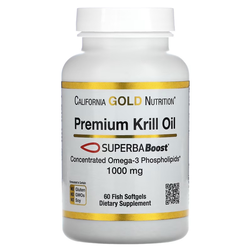 California Gold Nutrition, SUPERBABoost®, масло криля премиального качества, 1000 мг, 60 капсул